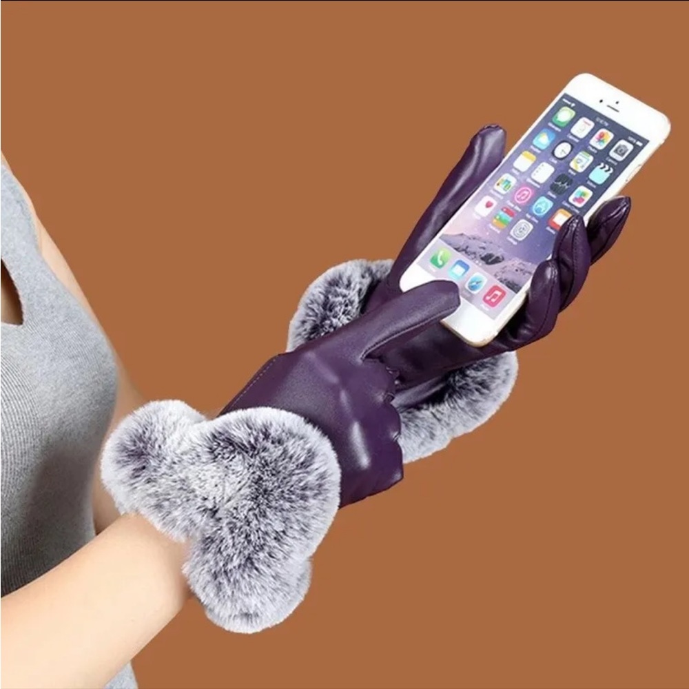 Faux fur Fashion gloves
